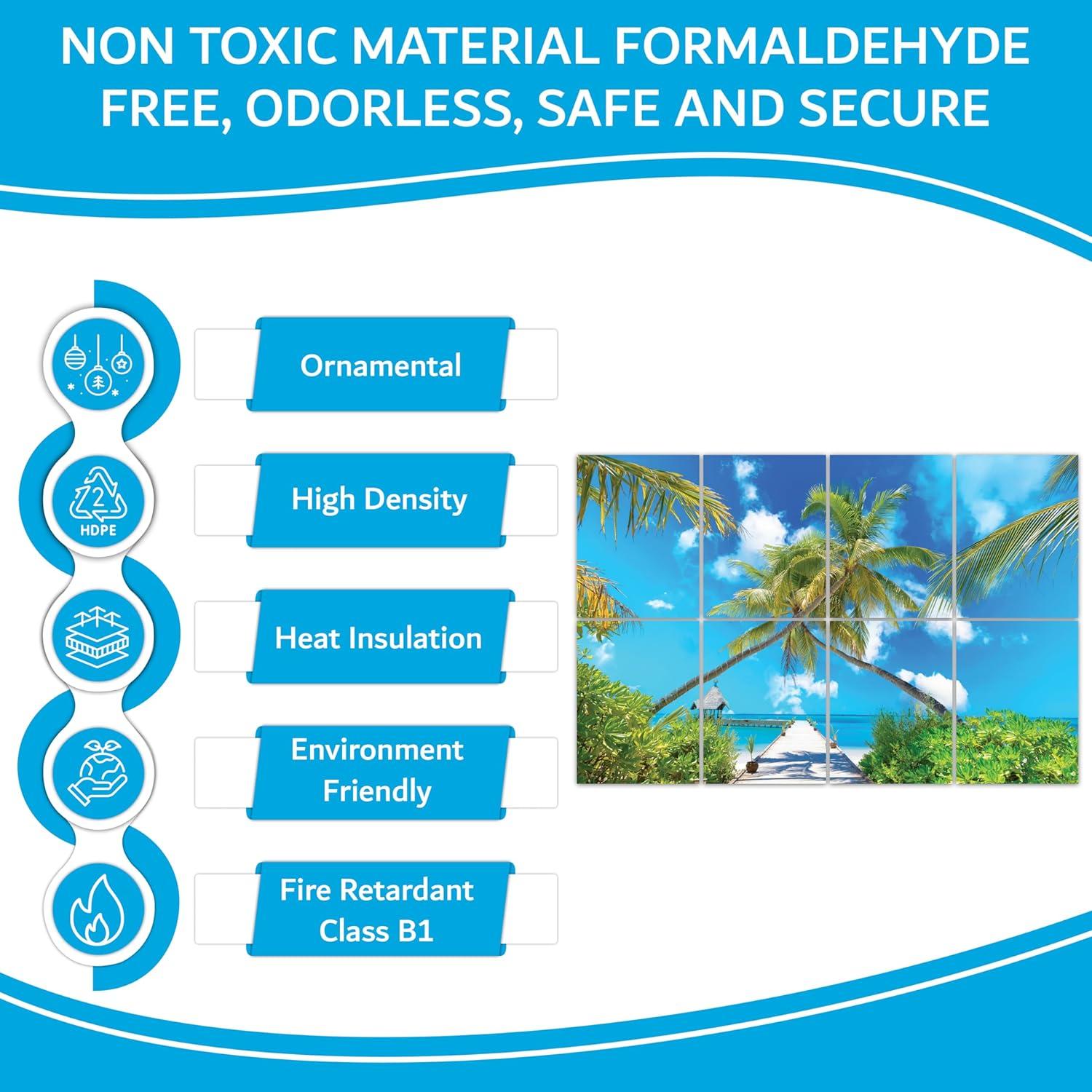 Paneles Acústicos Decorativos ArtPeazy 48x32 cm Playa Tropical