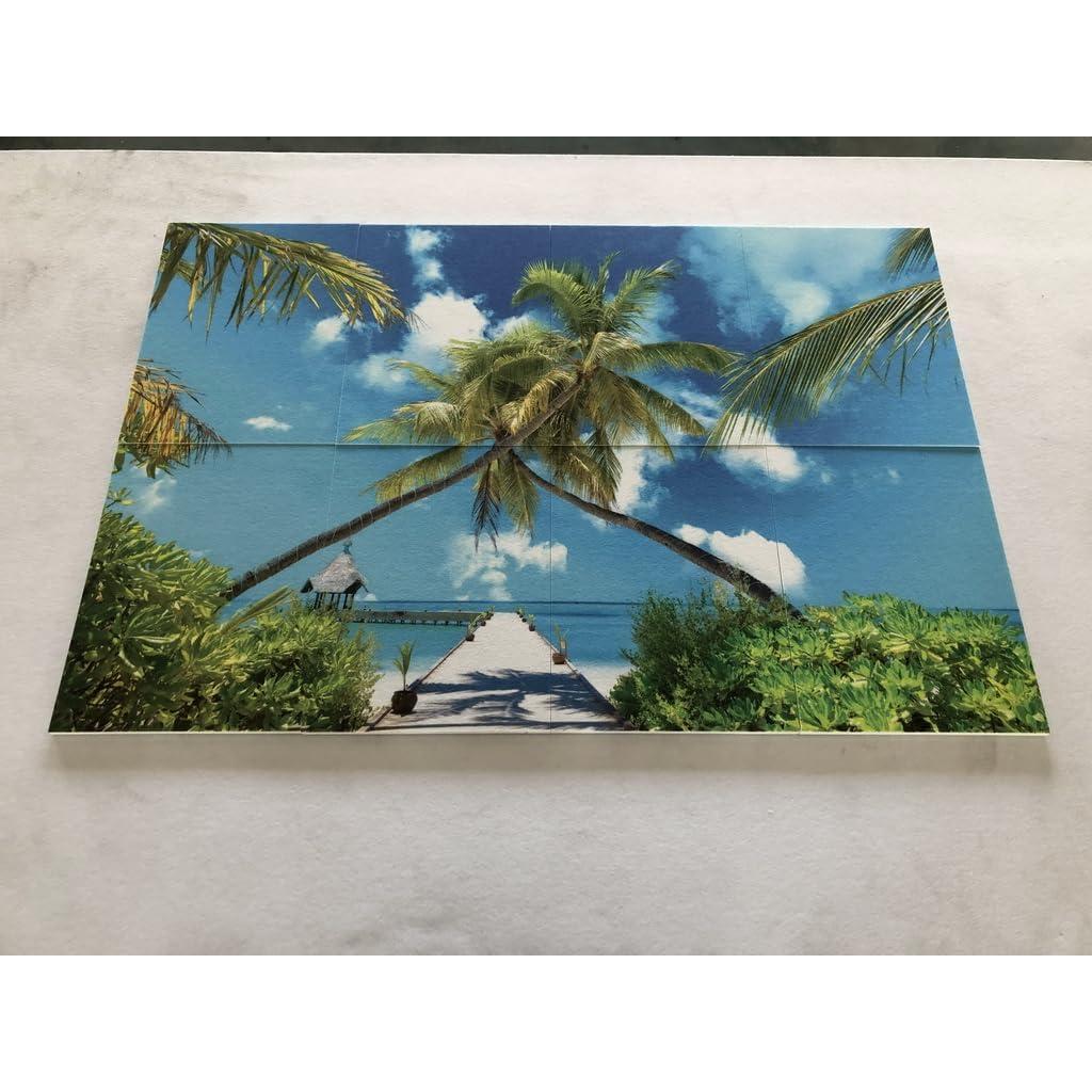 Paneles Acústicos Decorativos ArtPeazy 48x32 cm Playa Tropical