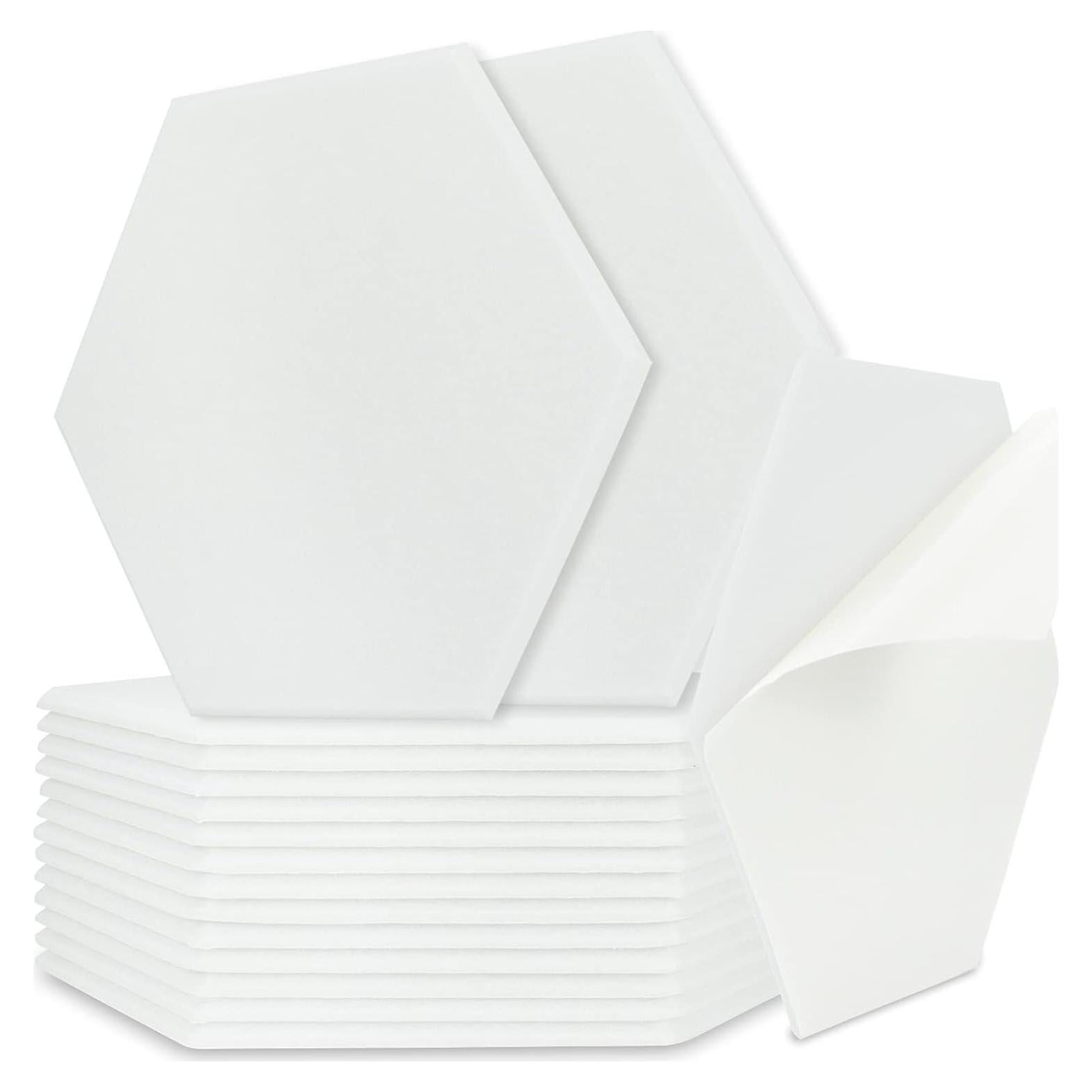 Paneles Acústicos BXI Hexagonales Autoadhesivos 16 Piezas 14.2x12.3cm