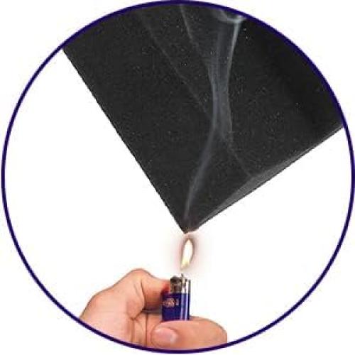 Paquete de 12 paneles acústicos negros 30.48x30.48 cm