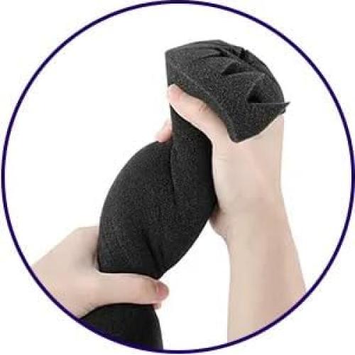 Paquete de 12 paneles acústicos negros 30.48x30.48 cm