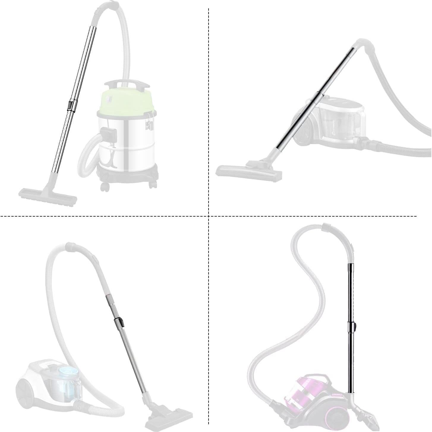 Manguera de Aspiradora IZSOHHOME 99cm Ajustable 32mm Cromada