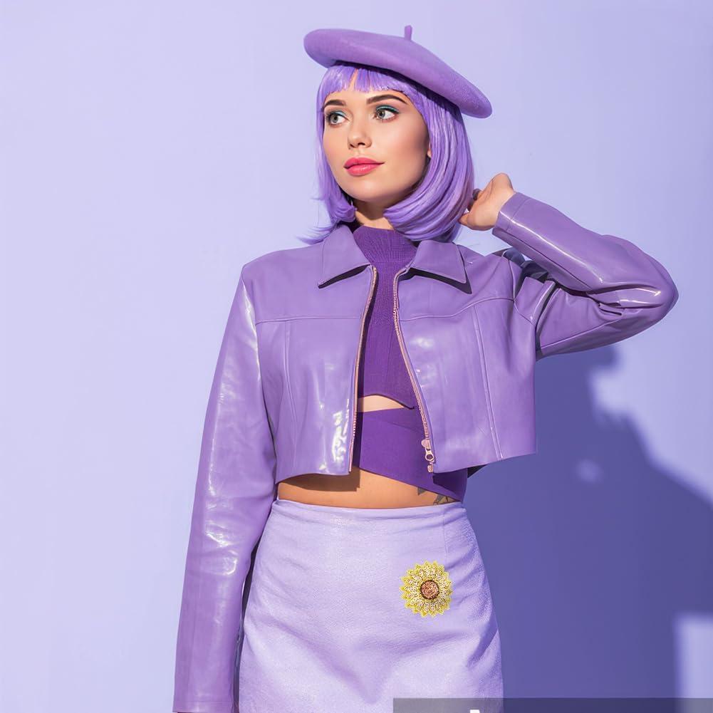 10 Pcs Parche de Lentejuelas Girasol BEUNITONE 5-6 cm