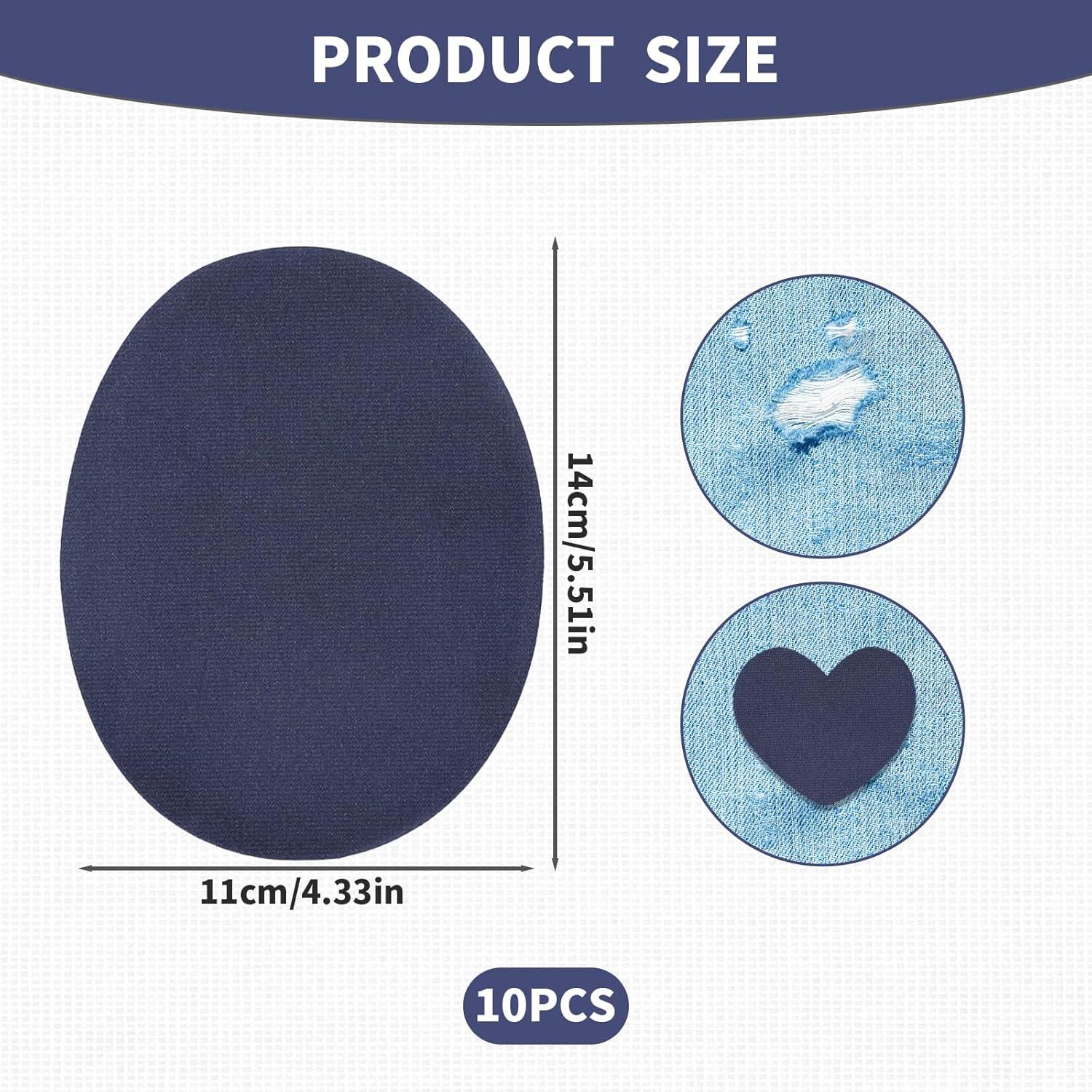 10 Parches Ovalados de Suede Beibunhn para Planchar 11x14 cm