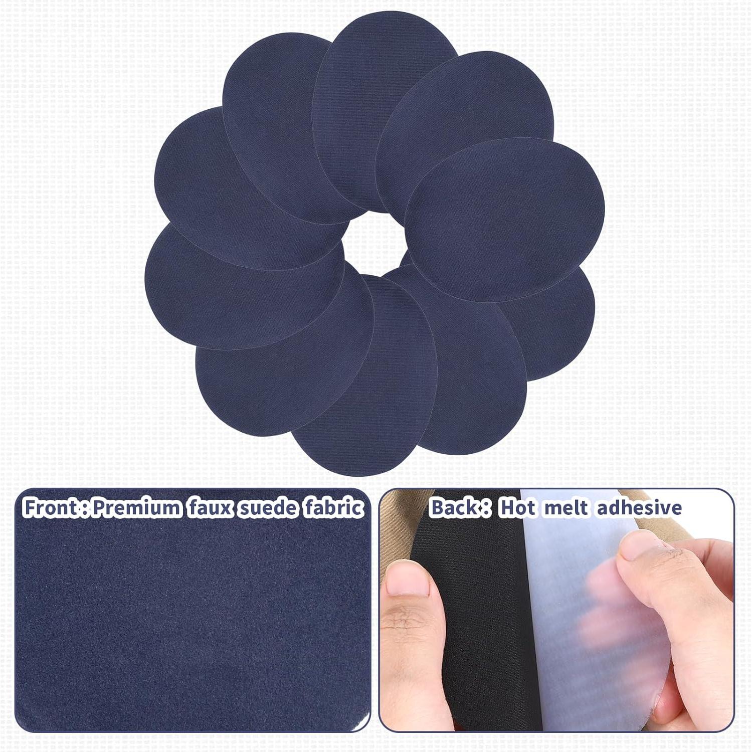 10 Parches Ovalados de Suede Beibunhn para Planchar 11x14 cm