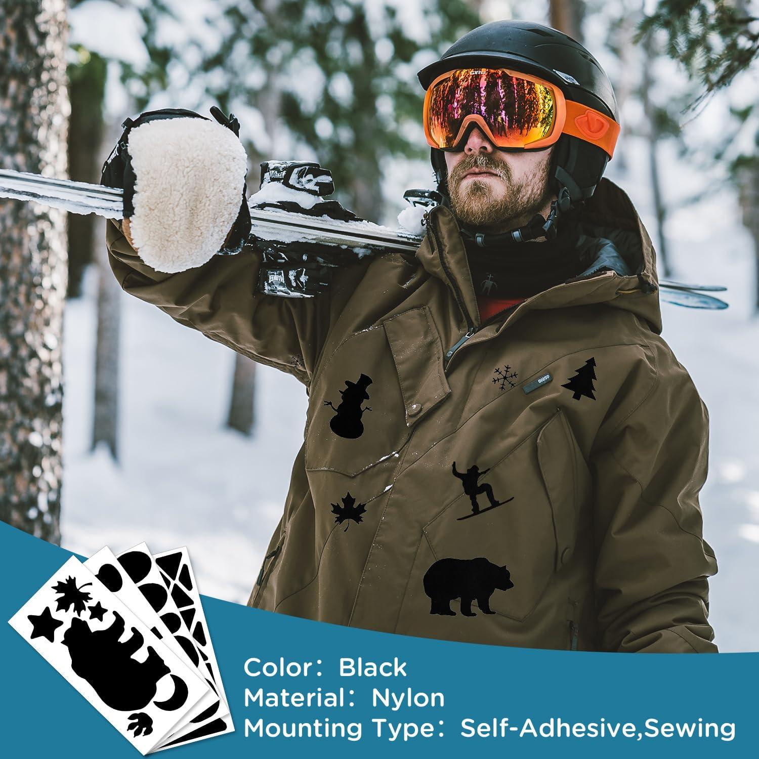 8 Parches de Reparación Autoadhesivos Nylon 20x10 cm Negro