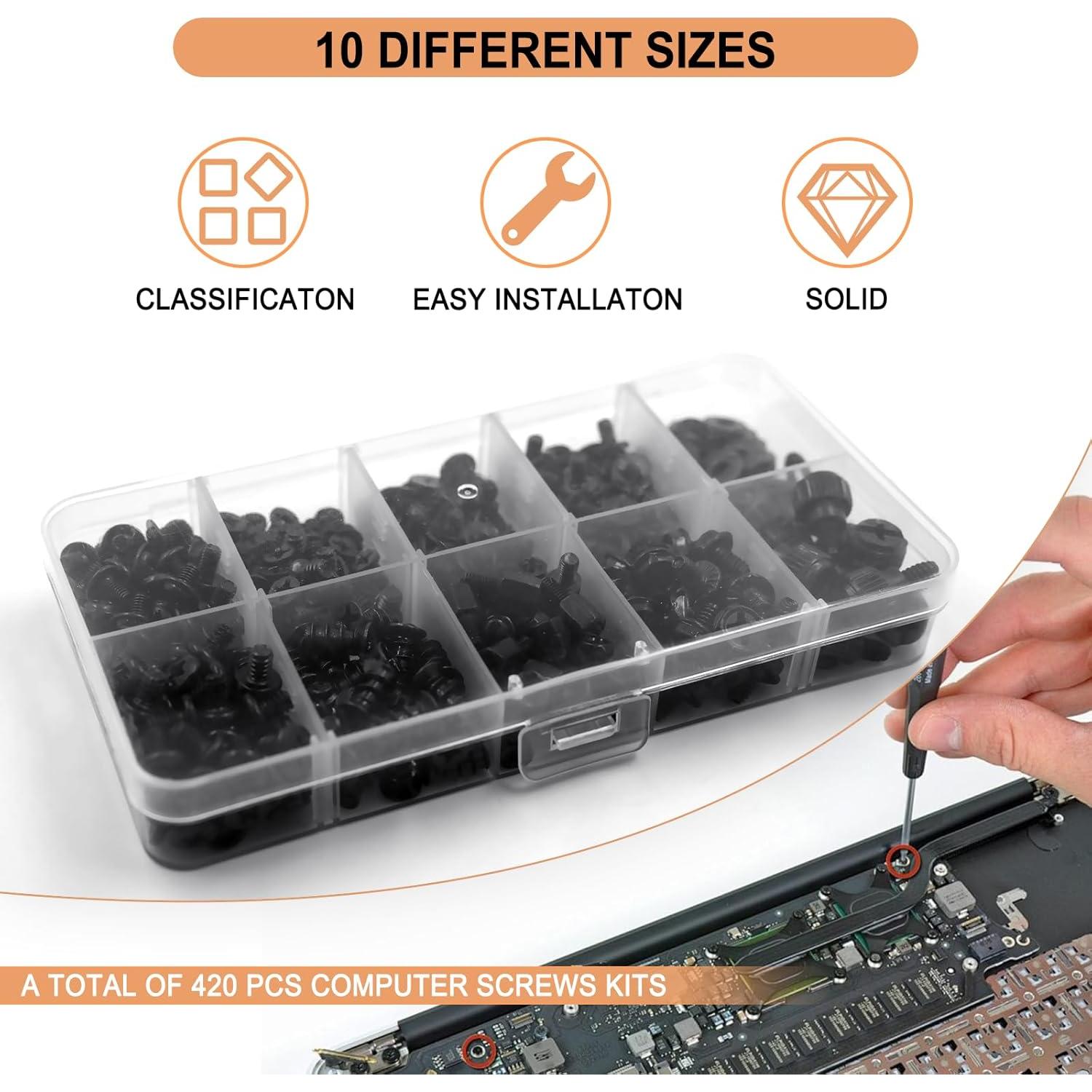 Kit de Tornillos para PC TVINLIK 420 Piezas M2 M2.5 M3 M5