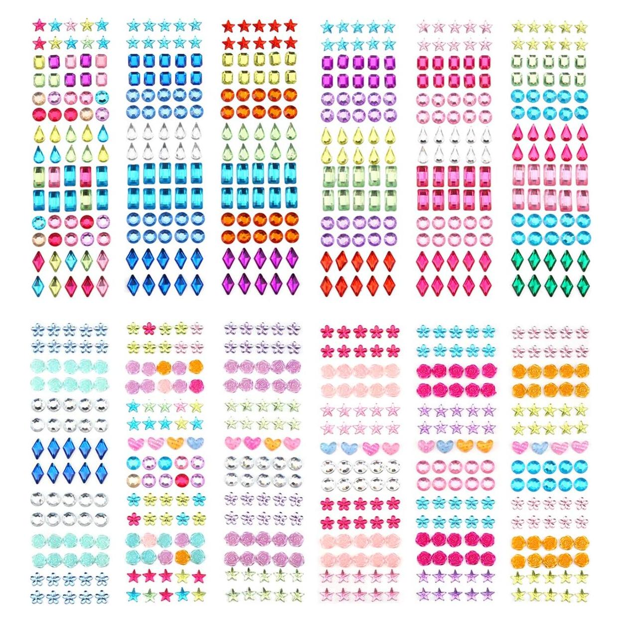 Kit de Rhinestones Autoadhesivos PHOGARY 870pcs Multicolor