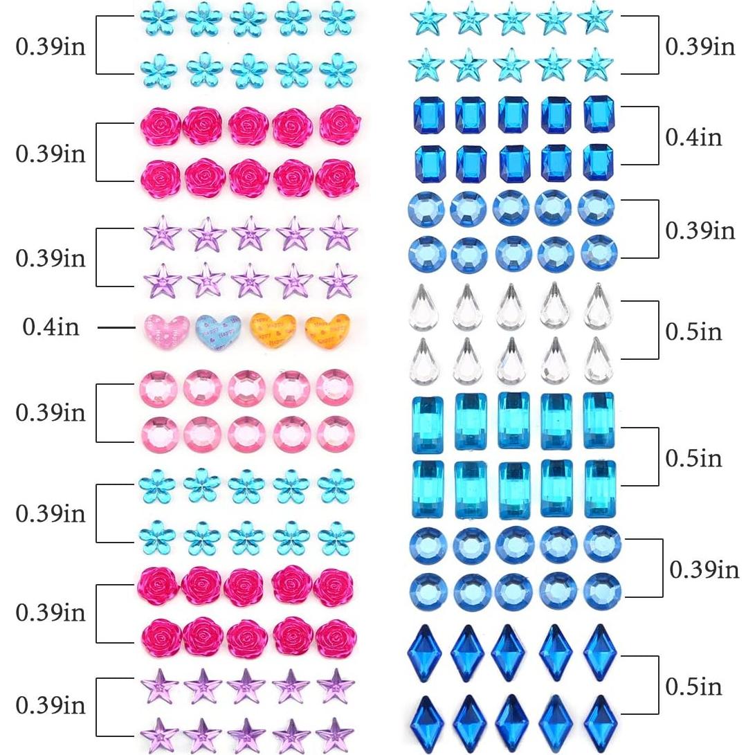 Kit de Rhinestones Autoadhesivos PHOGARY 870pcs Multicolor