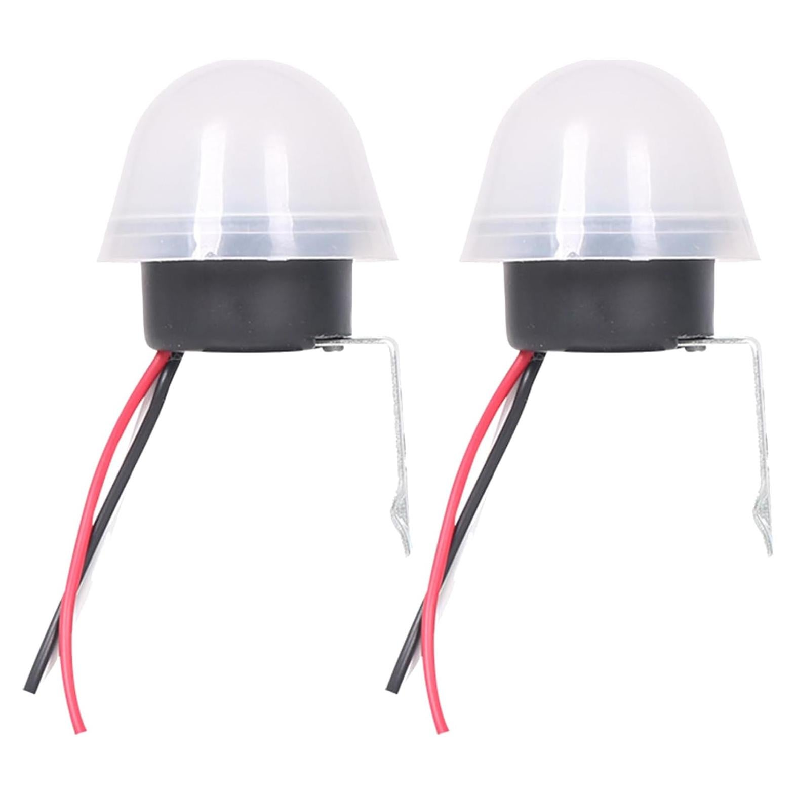 Paquete de 2 Interruptores Fotocélula 12V 10A Auto On Off