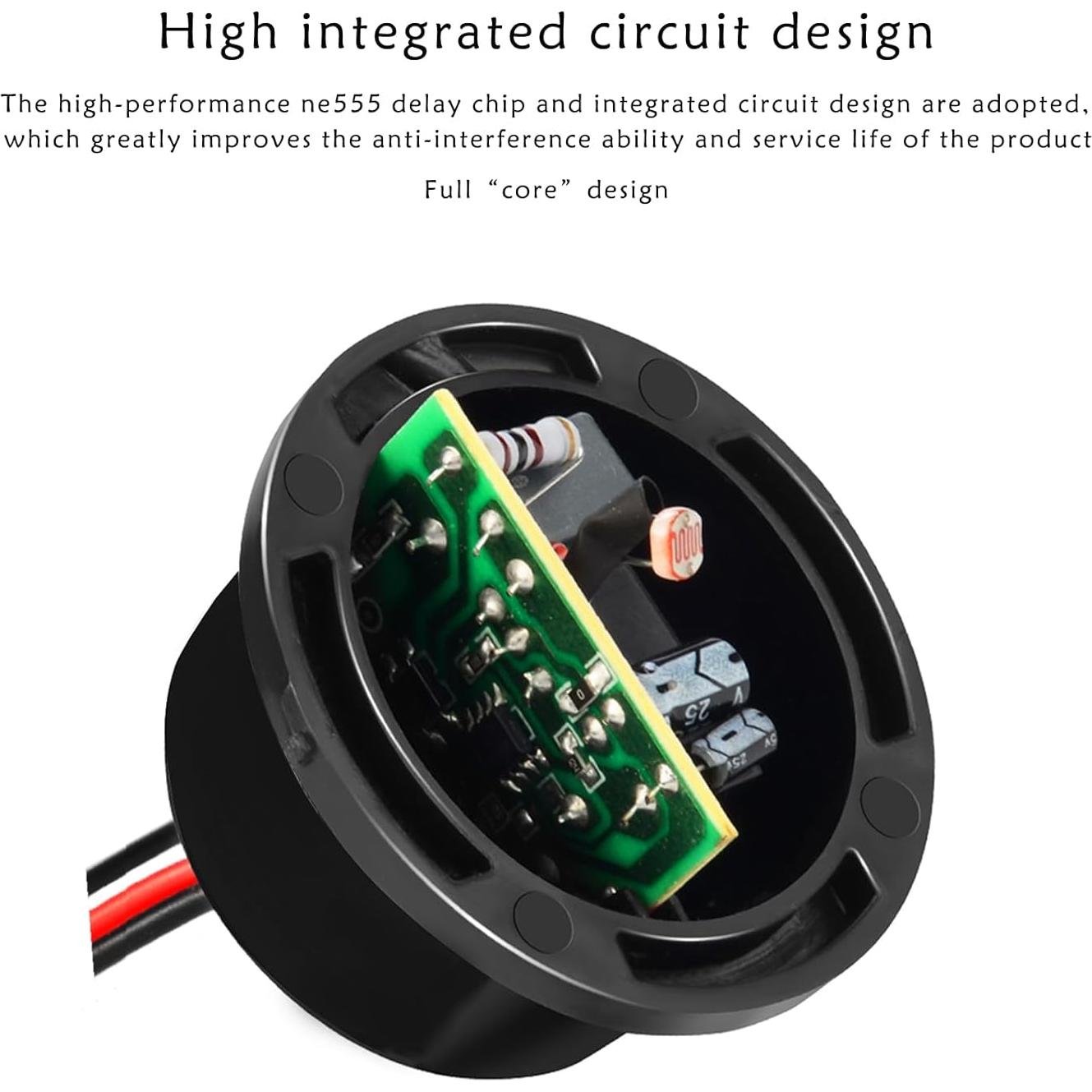 Paquete de 2 Interruptores Fotocélula 12V 10A Auto On Off