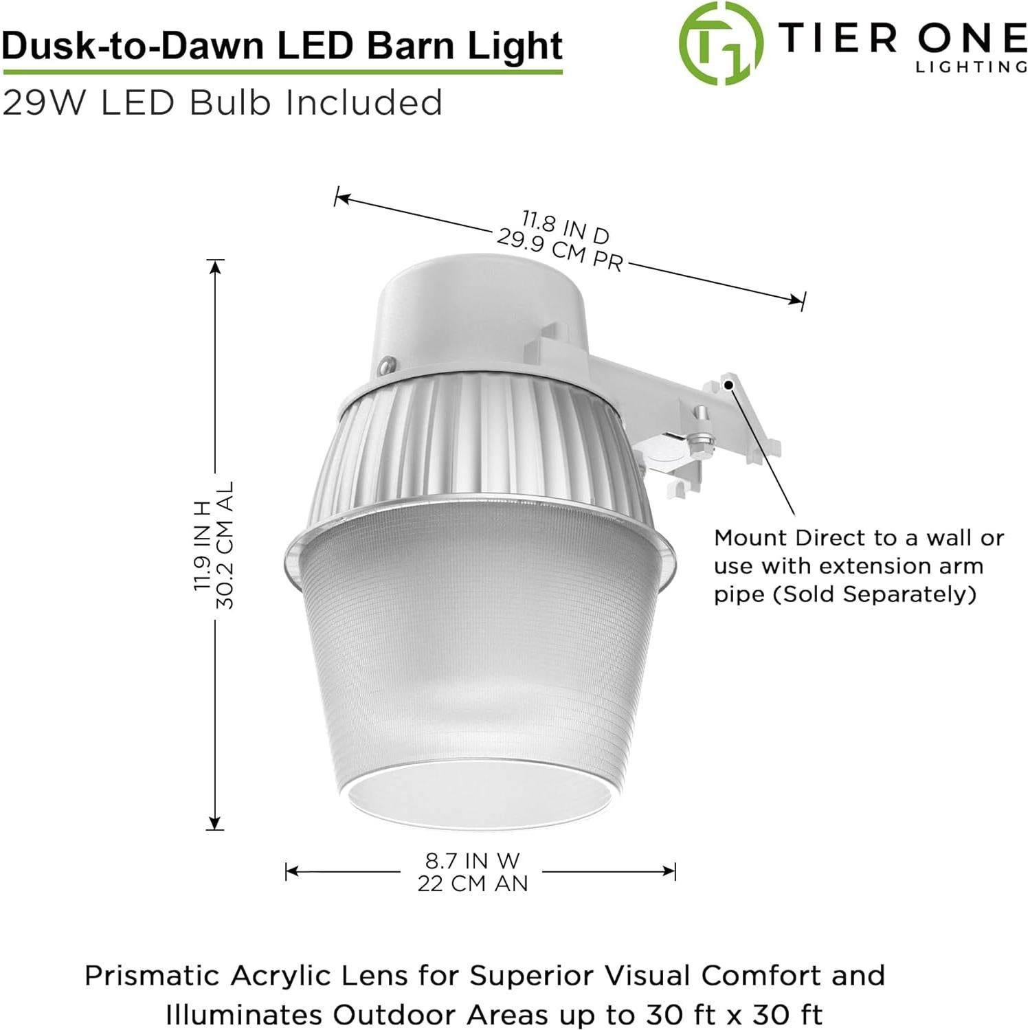 Luz de Granero LED TIERONE 29W 3300LM 4000K IP65