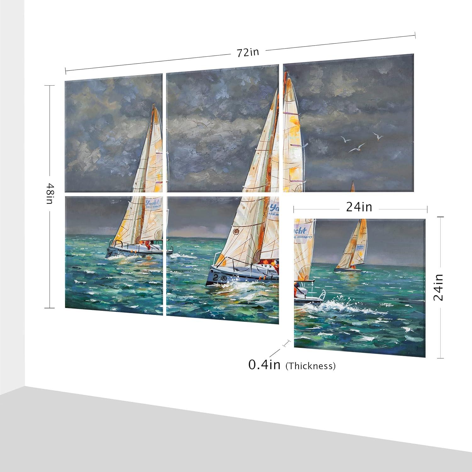 Paneles Acústicos Decorativos Ruonin.X 182.88x121.92cm Vela de Carreras