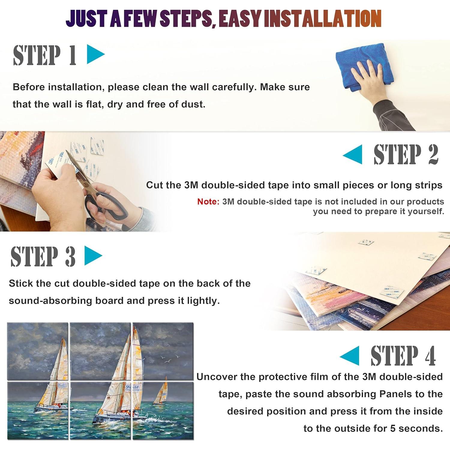 Paneles Acústicos Decorativos Ruonin.X 182.88x121.92cm Vela de Carreras