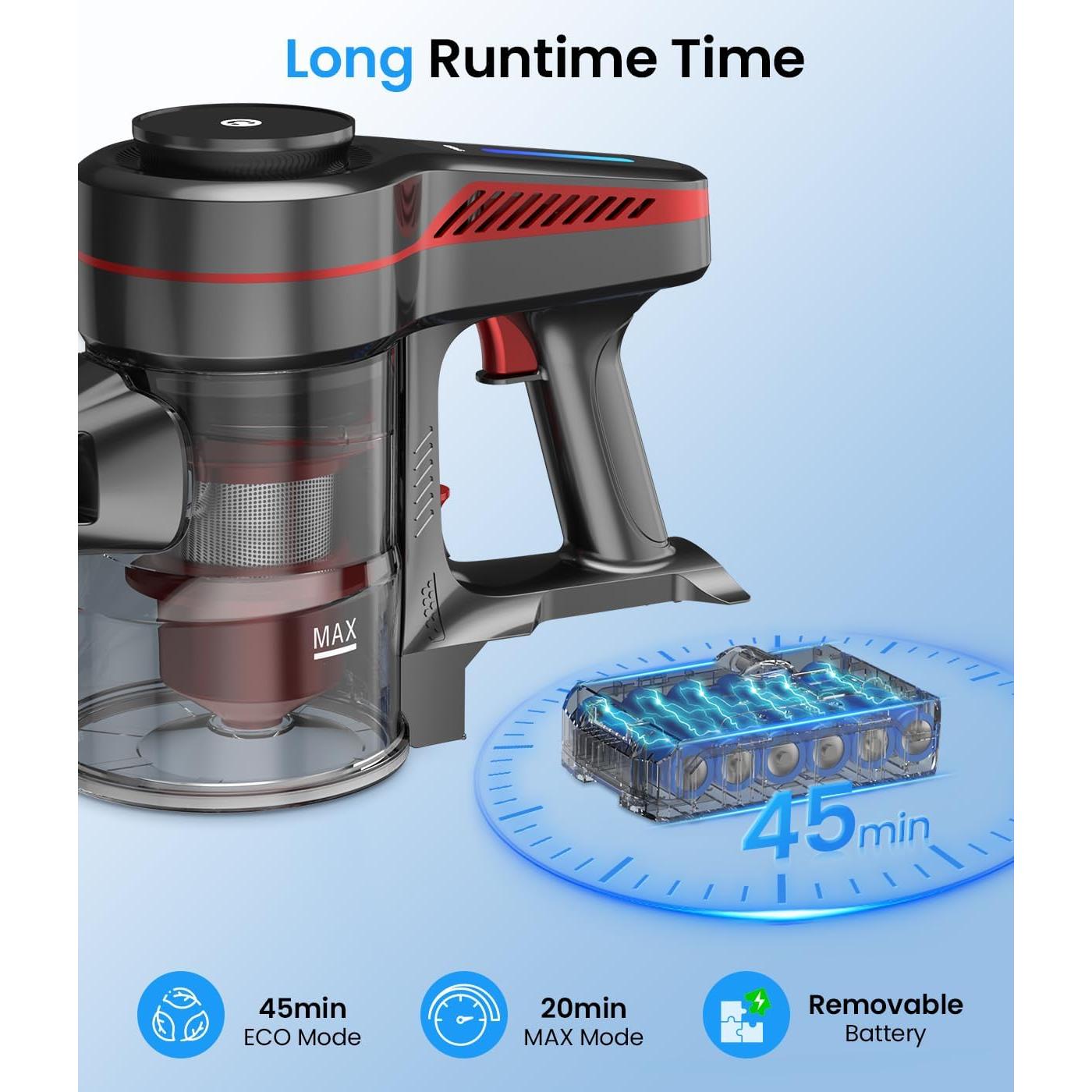 Aspiradora Inalámbrica CHEBIO A16 2 en 1 45 Minutos Succión 28KPa