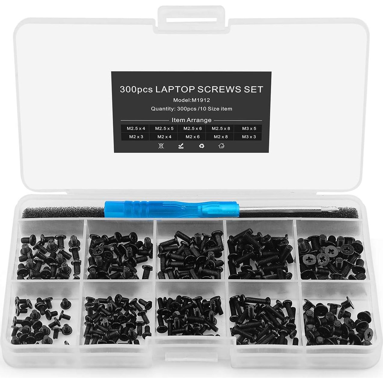 Kit de Tornillos para Laptop Mcsher 300 Piezas M1912