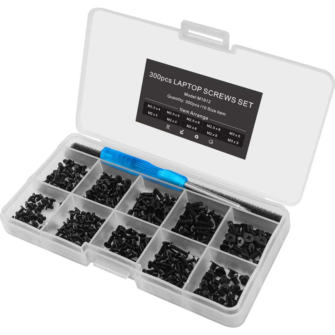 Kit de Tornillos para Laptop Mcsher 300 Piezas M1912
