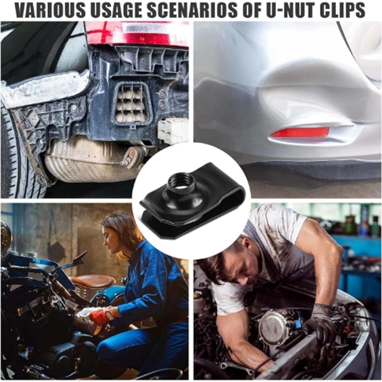 Kit de Tornillos y Clips en U GUSIRUI 64 Piezas para Auto