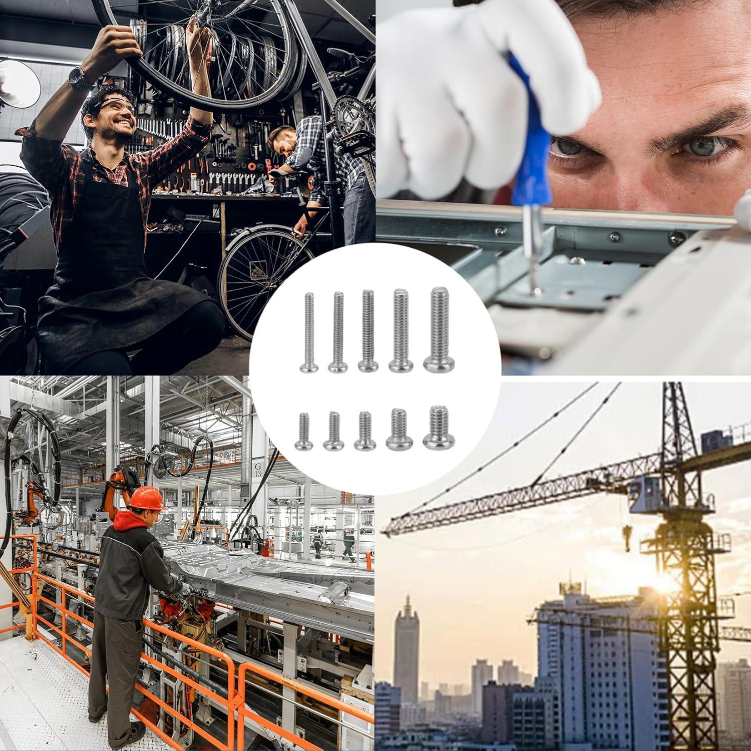 Kit de 1000 Tornillos Pequeños M1.6 M1.7 M2 M2.5 M3 WSLLM