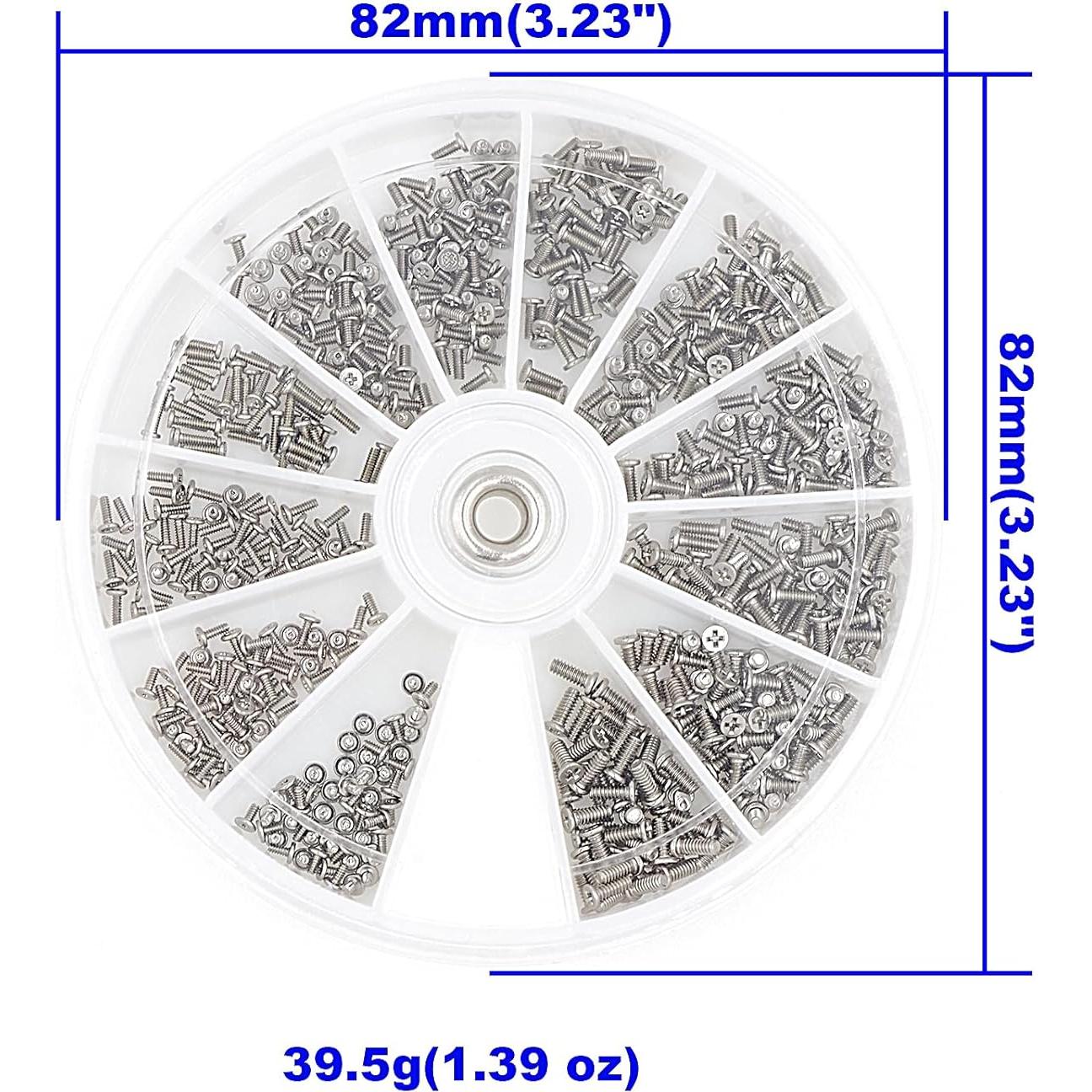 Kit de Tornillos Pequeños HVAZI M1 M1.2 M1.4 M1.6 600 Piezas