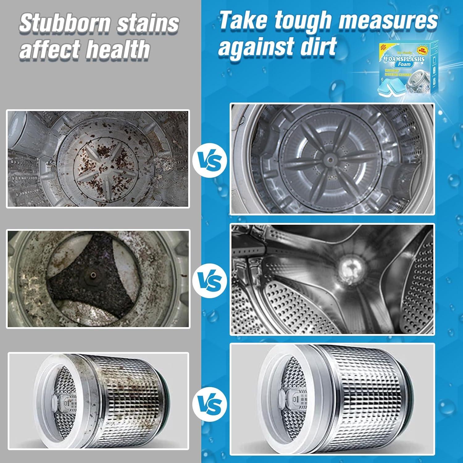 Limpiador de Lavadora FOAMSPLASHS Foam - Tabletas 6 Unidades