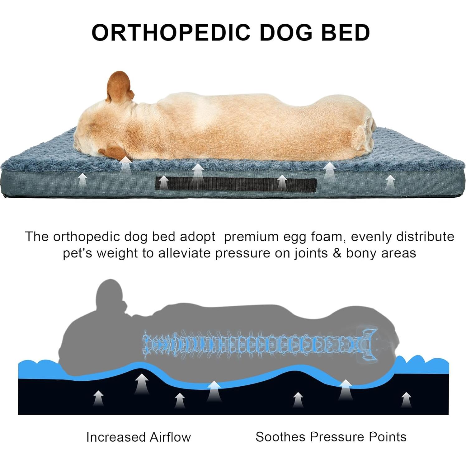 Cama ortopédica para perros Kimpets 50.8x40.6 cm con funda lavable