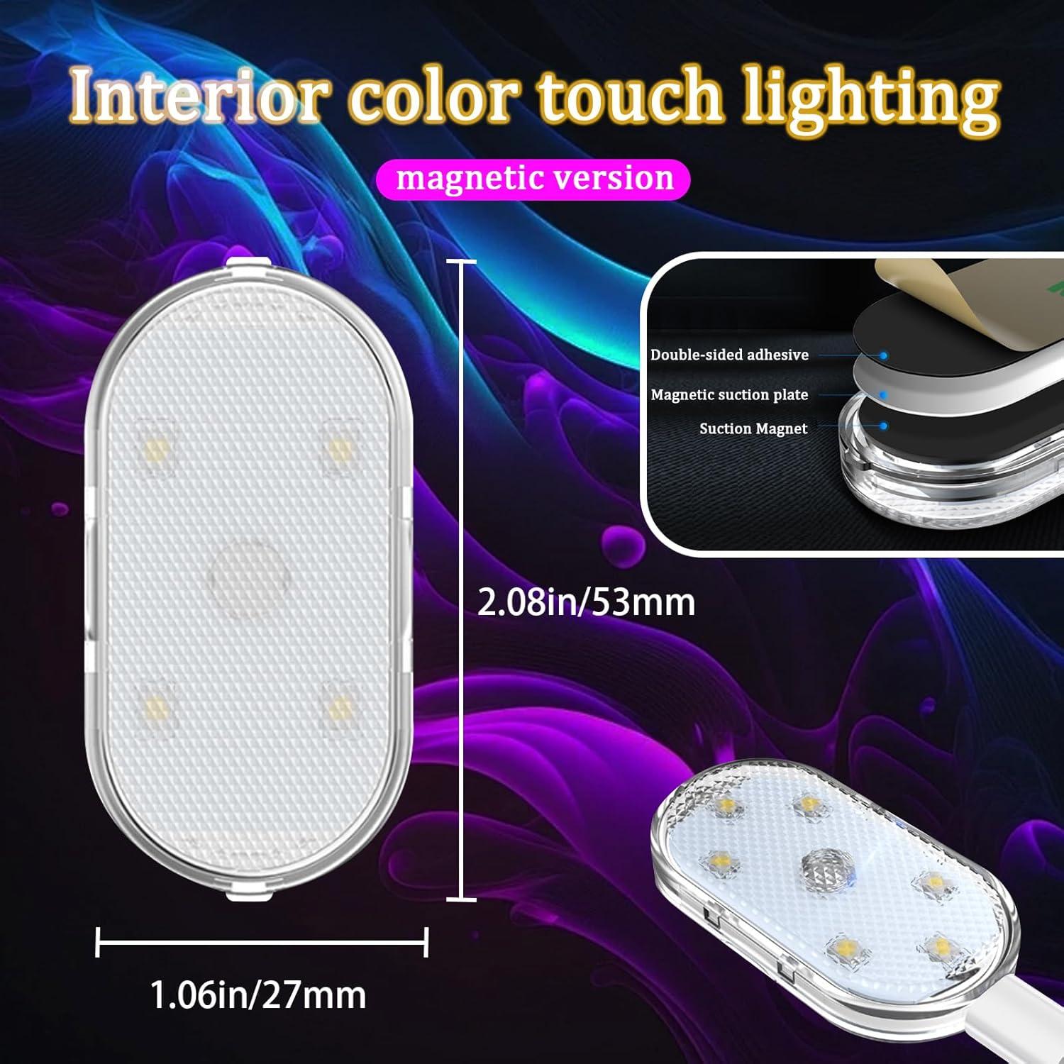 Luces LED Inalámbricas para Interior de Coche vvag 4 PCS