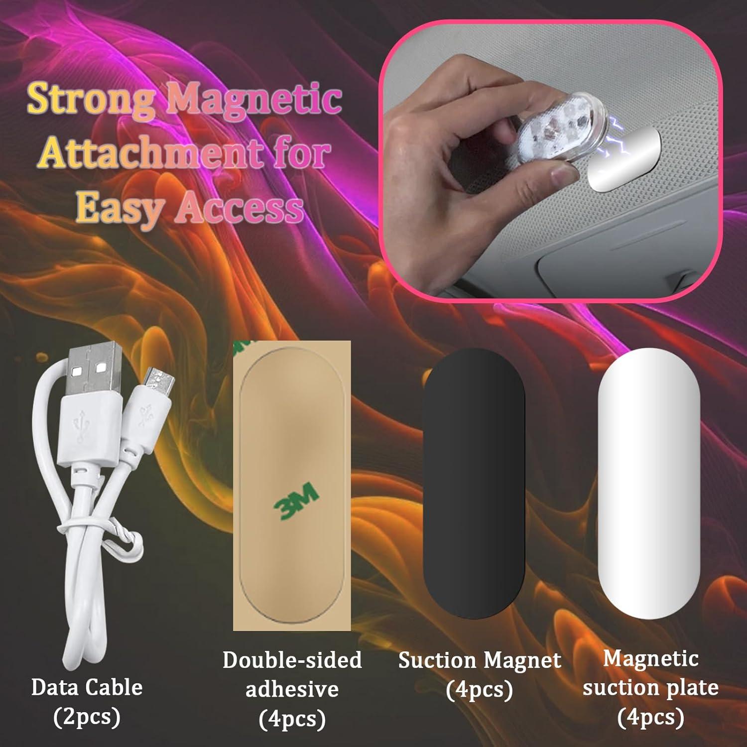 Luces LED Inalámbricas para Interior de Coche vvag 4 PCS