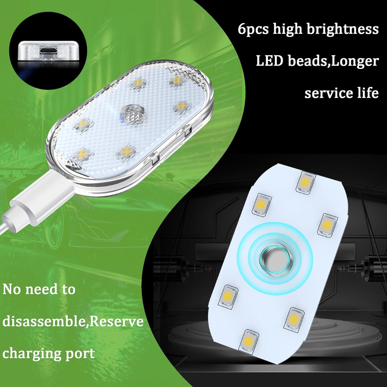 Luces LED Inalámbricas para Interior de Coche vvag 4 PCS