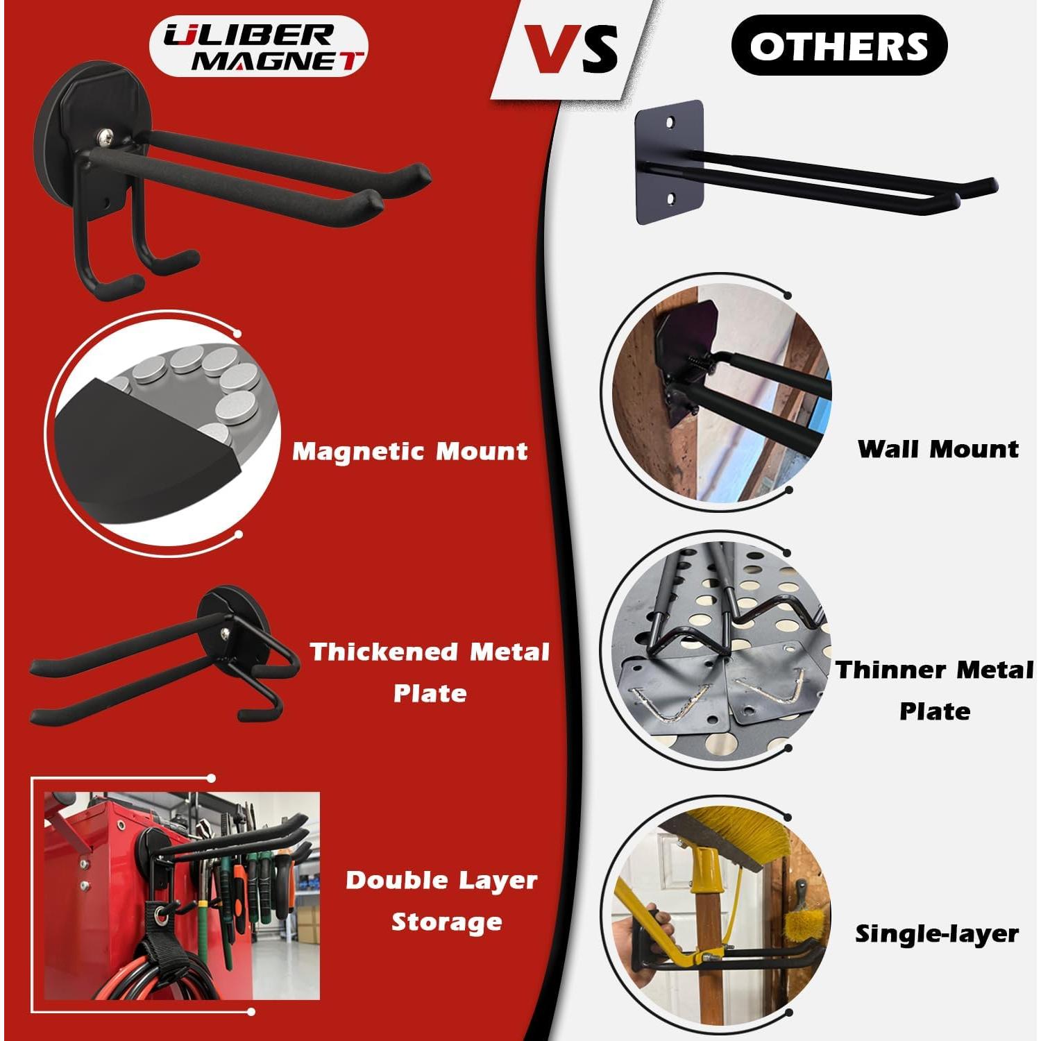 Ganchos Magnéticos Doble Capa ULIBERMAGNET 8.8CM 2PACK