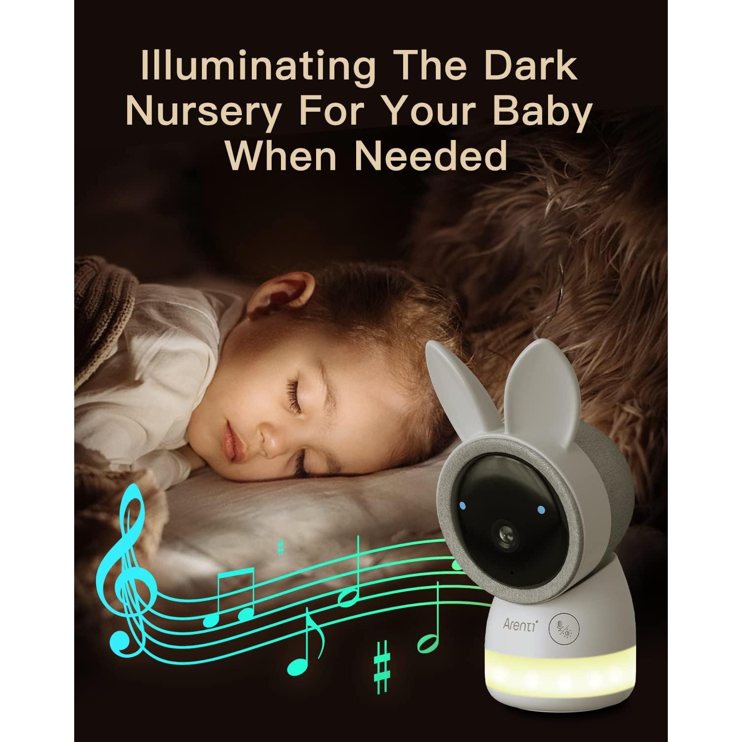 Monitor de Bebé Arenti 2 Cámaras 2K Pantalla 5" Inalámbrico