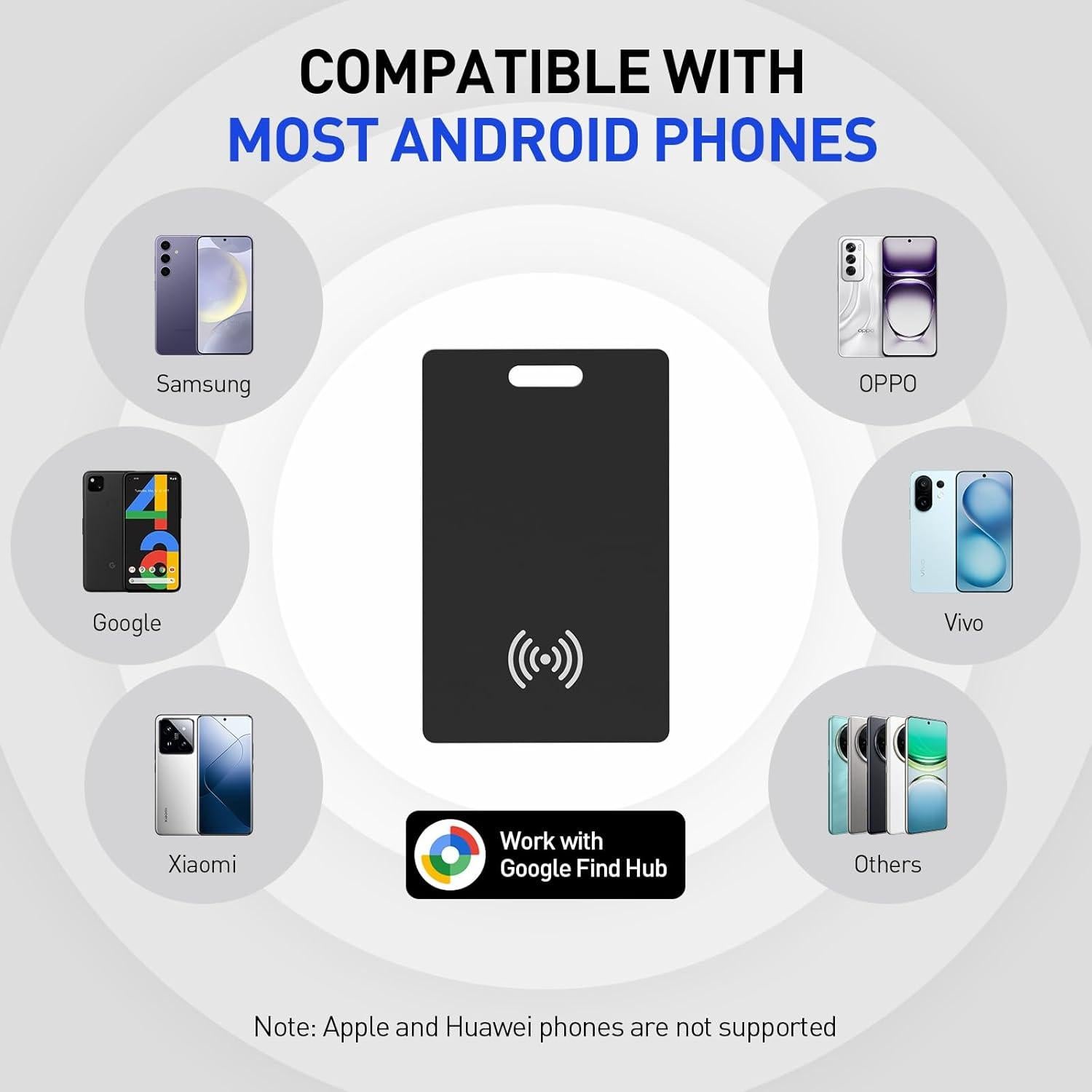 Tarjeta de seguimiento KZO Android recargable IP68 negra