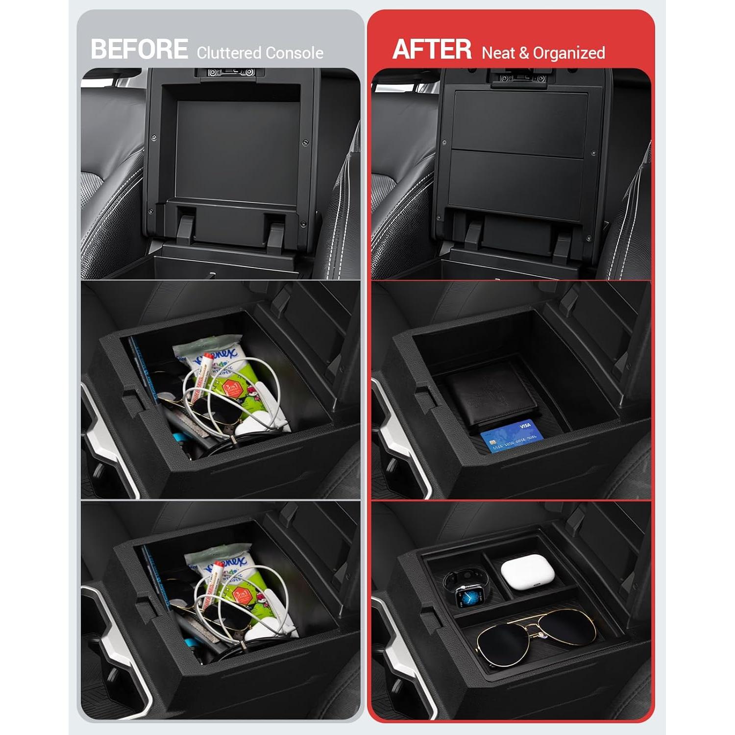 Organizador de Consola Central Ecarzo 3PCS para Toyota Tacoma 2024-2025