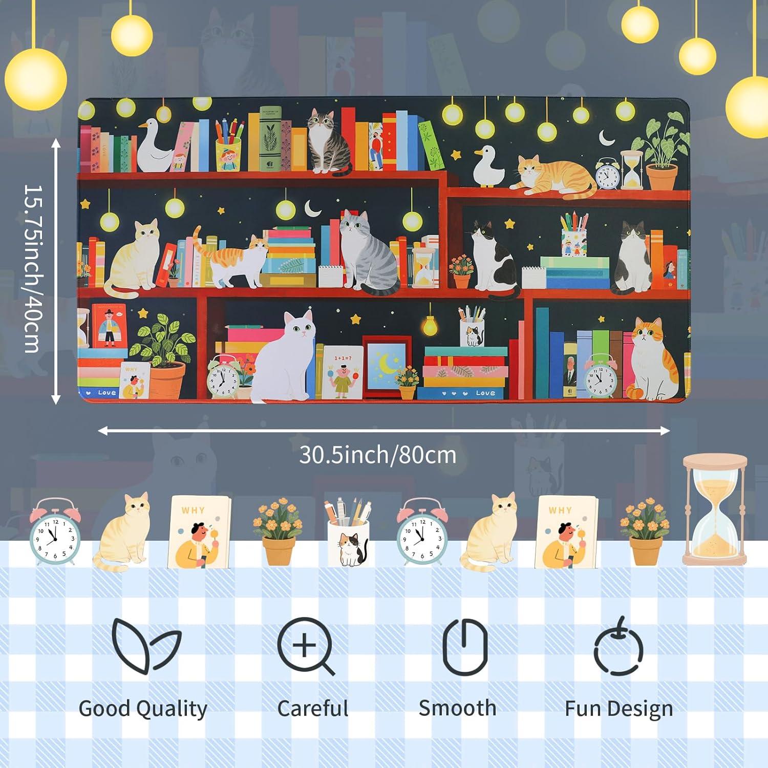 Alfombrilla de Escritorio Grande PERFECTSIGHT Gato Linda 77.5x39.9cm