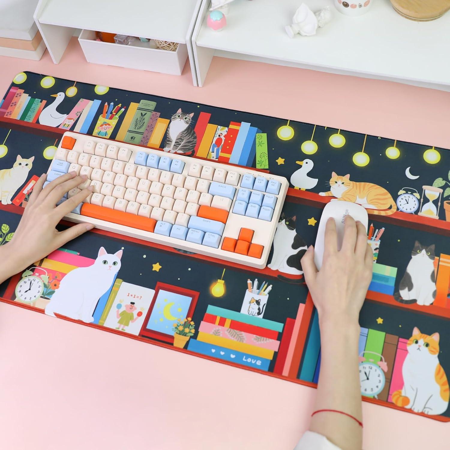 Alfombrilla de Escritorio Grande PERFECTSIGHT Gato Linda 77.5x39.9cm