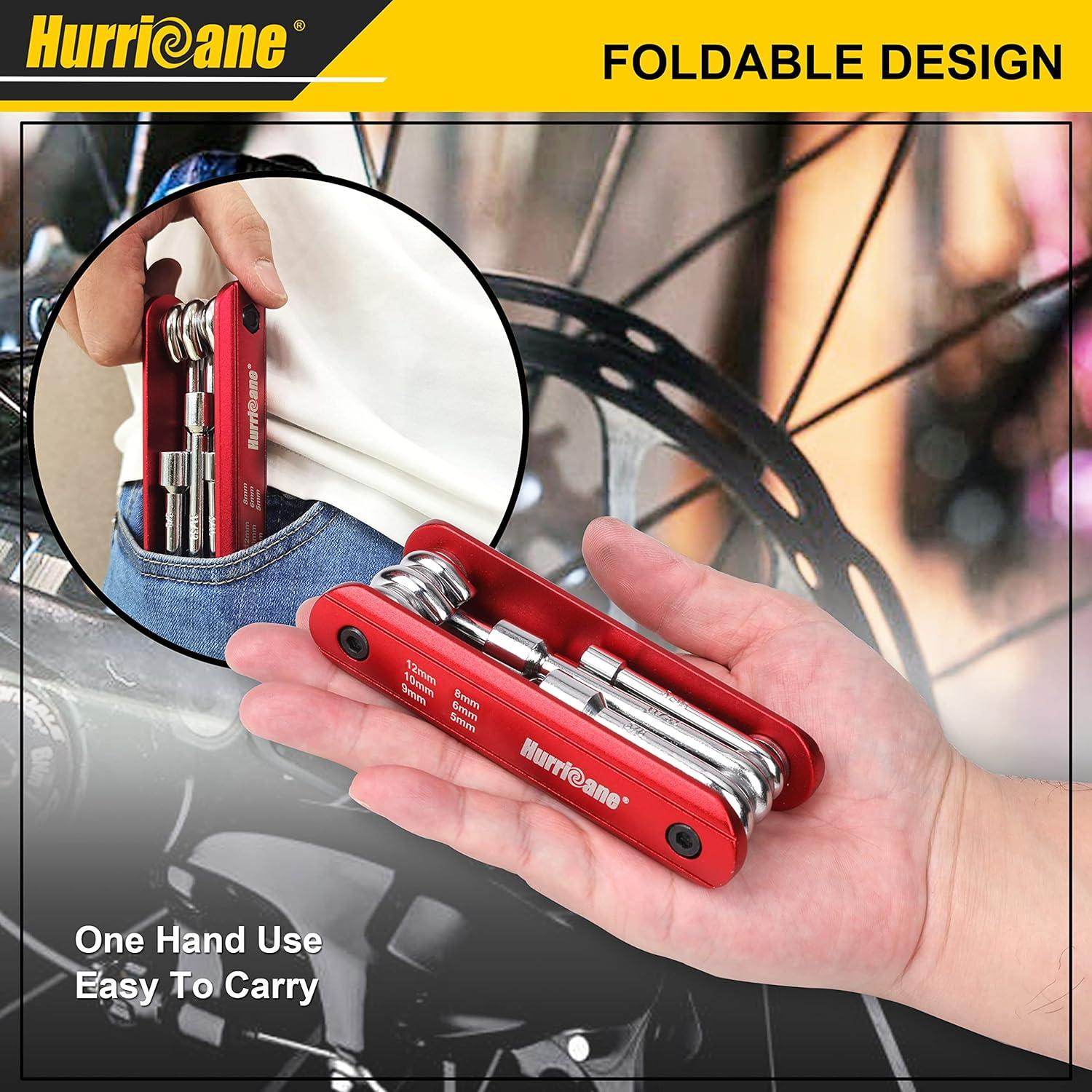 HURRICANE Juego Destornilladores Plegable 6 en 1 Métrico