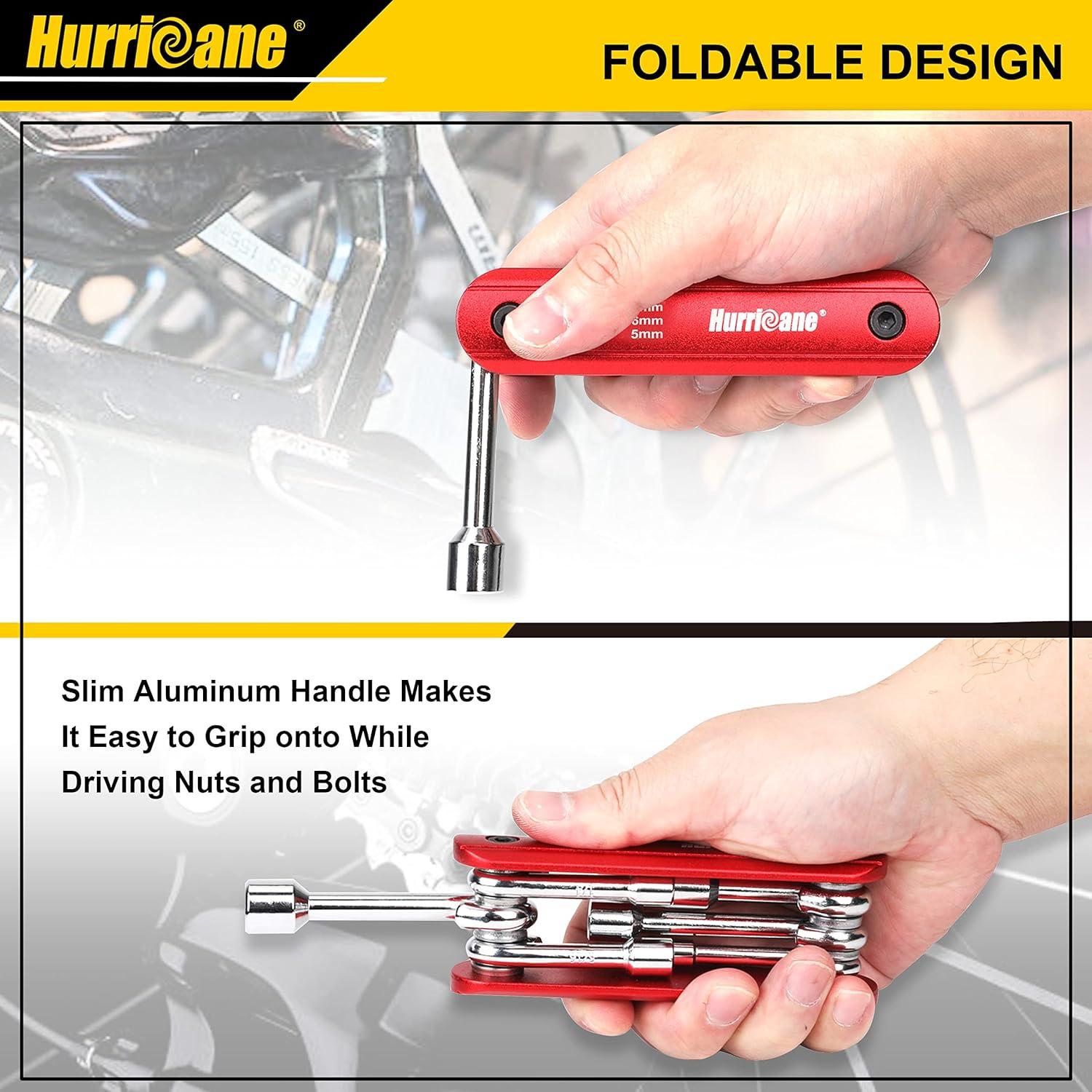 HURRICANE Juego Destornilladores Plegable 6 en 1 Métrico