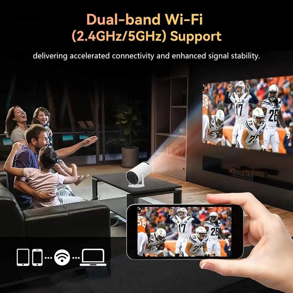 Mini Proyector LONAISCI 1080P Portátil WiFi 6 Bluetooth 5.2