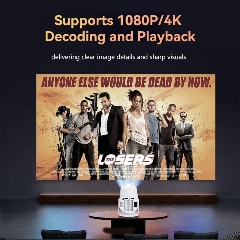 Mini Proyector LONAISCI 1080P Portátil WiFi 6 Bluetooth 5.2