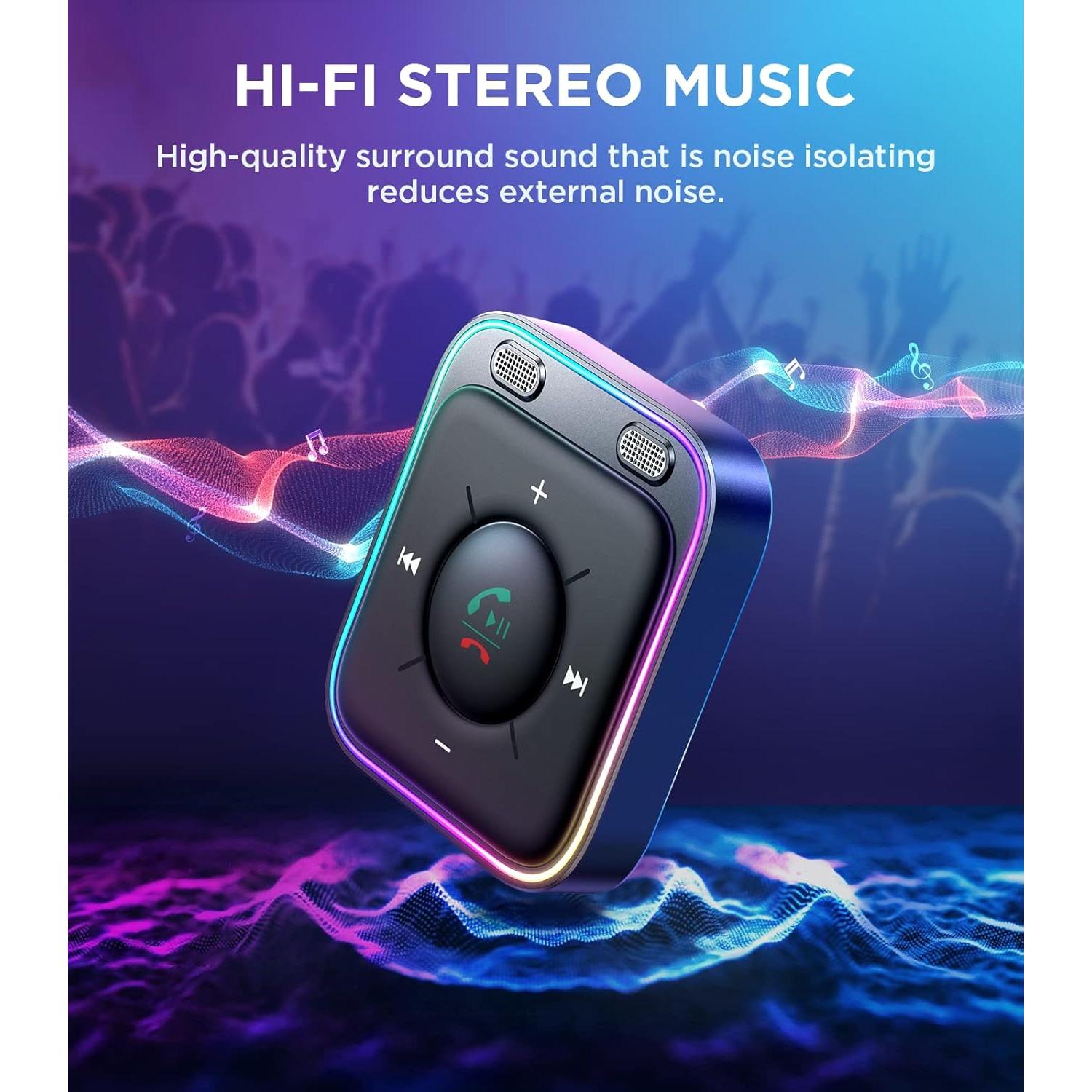 Adaptador de Coche Bluetooth 5.4 JOYROOM JR-CB3 AUX Negro