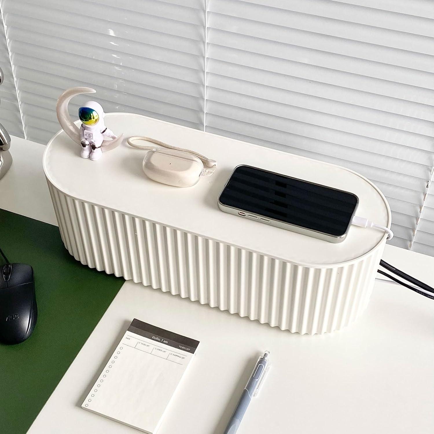 Paquete de 2 Cajas Organizadoras de Cables NINEWEEN Grande