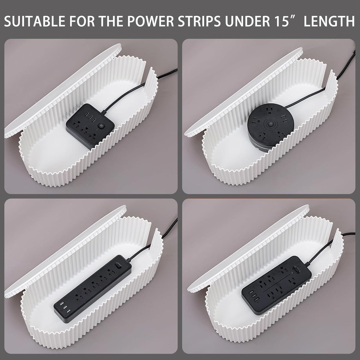 Paquete de 2 Cajas Organizadoras de Cables NINEWEEN Grande