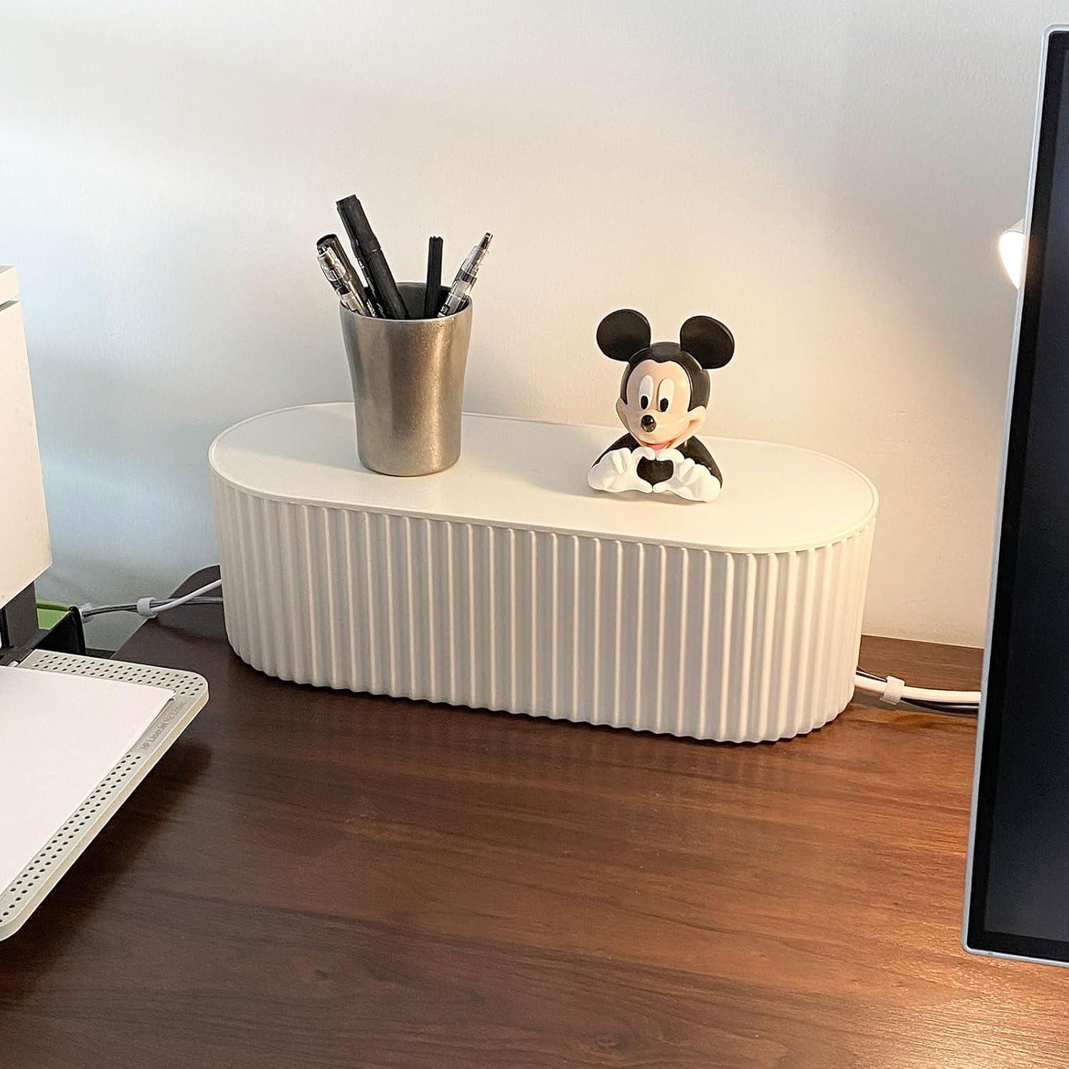 Paquete de 2 Cajas Organizadoras de Cables NINEWEEN Grande