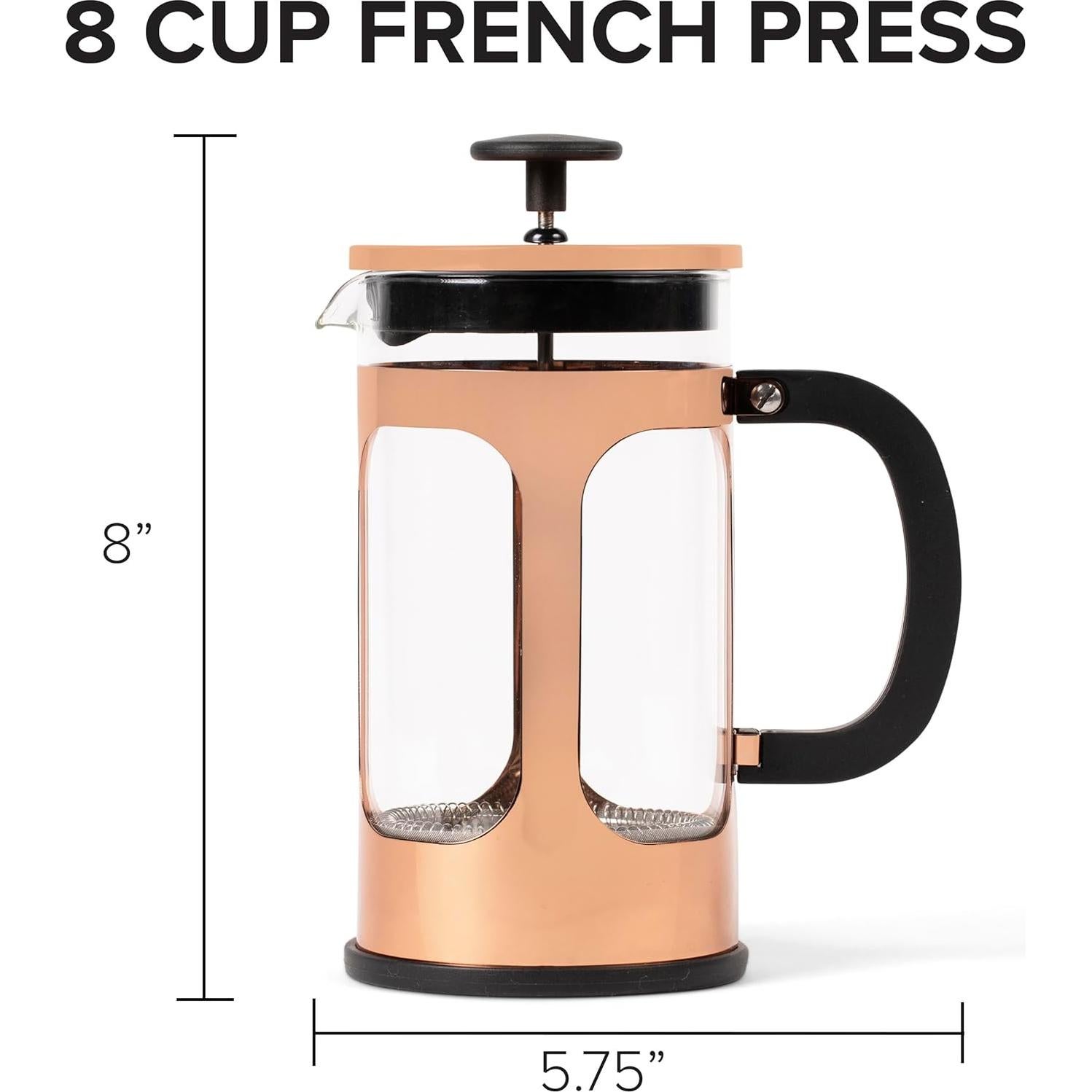 Cafetera Prensa Francesa Farberware 8 Tazas Acero Inoxidable