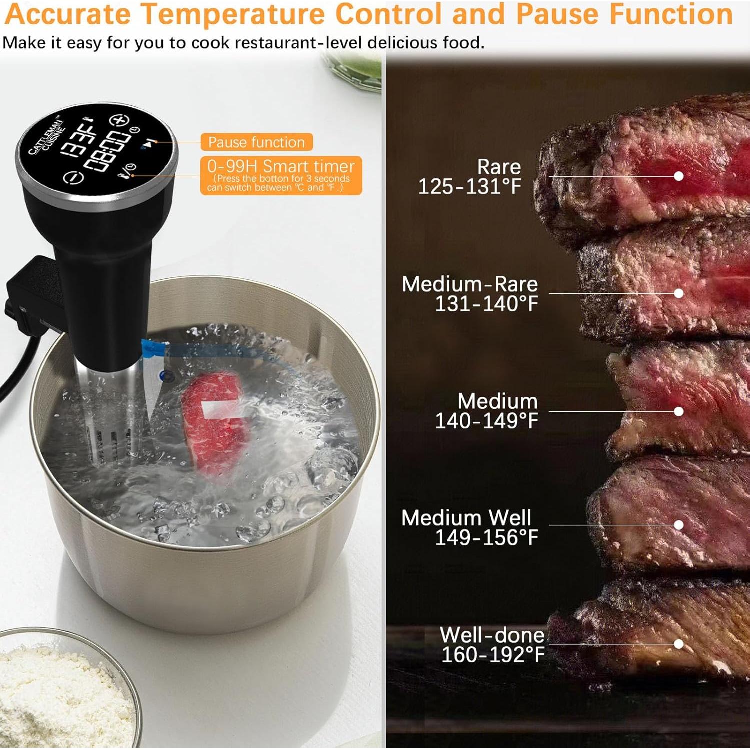 Cocinero Sous Vide Wi-Fi Cattleman Cuisine 1000W 16L