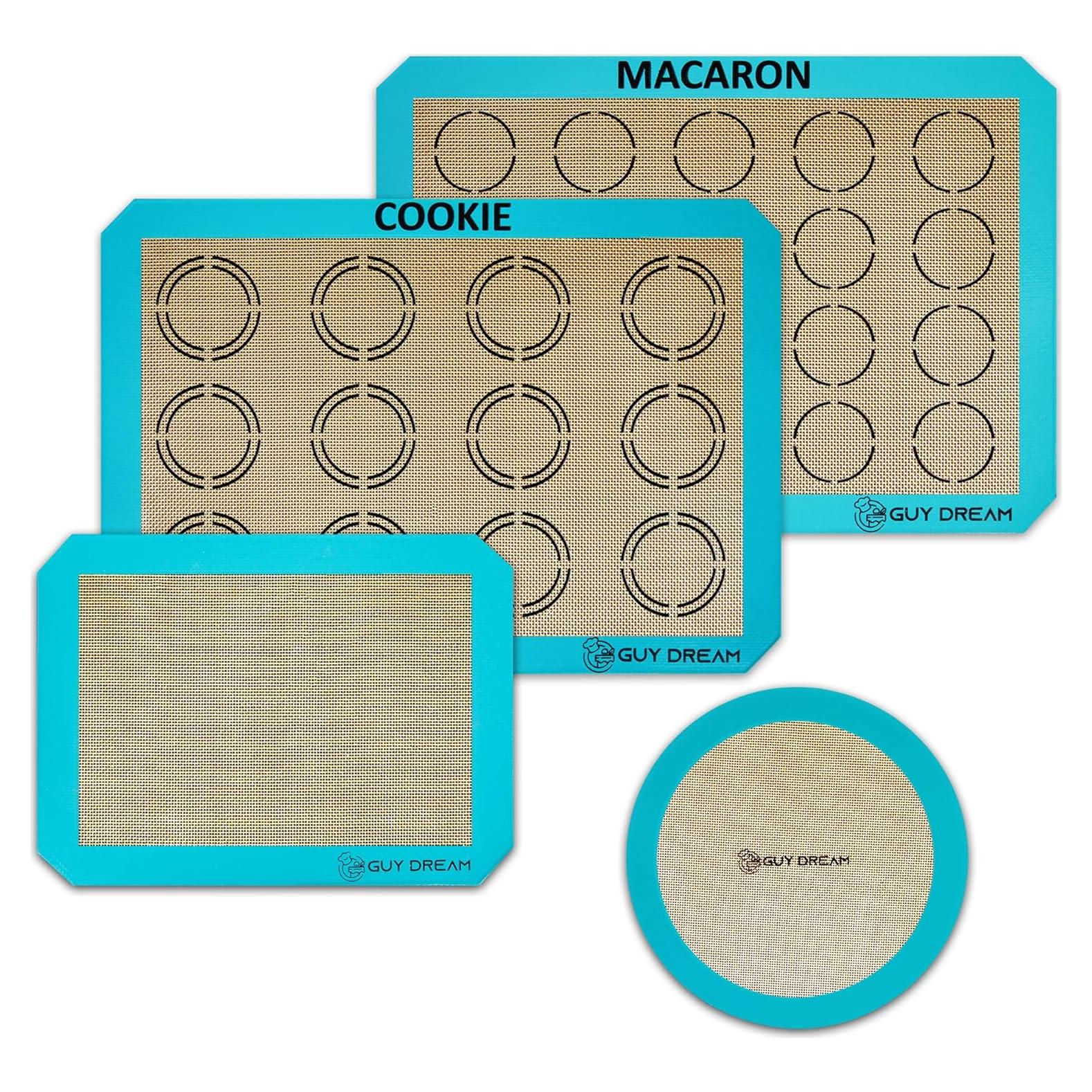 Set de 4 Tapetes de Silicona GUYDREMAT para Hornear