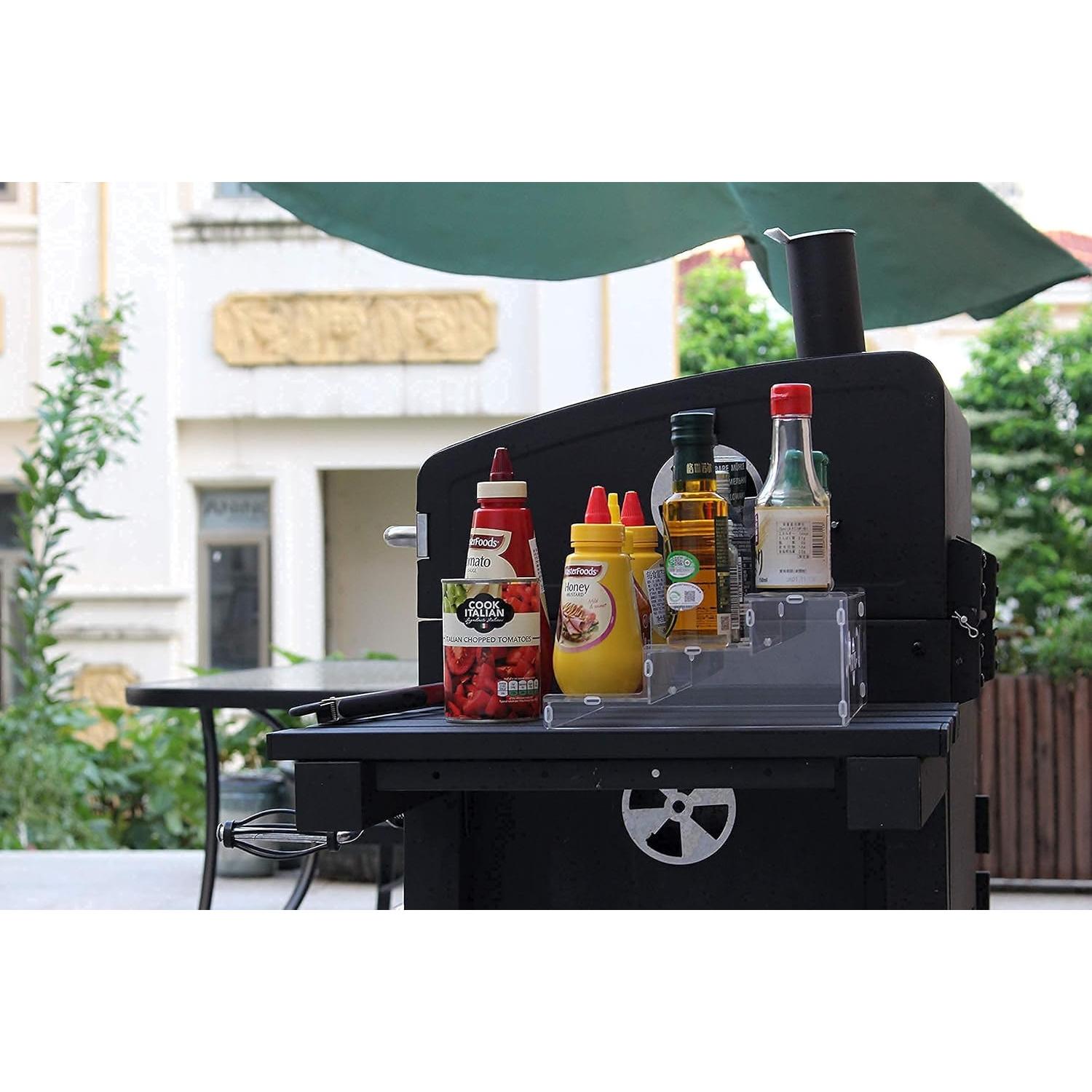 Estante de Especias Evron Acrílico Transparente 3 Niveles 26.67 cm