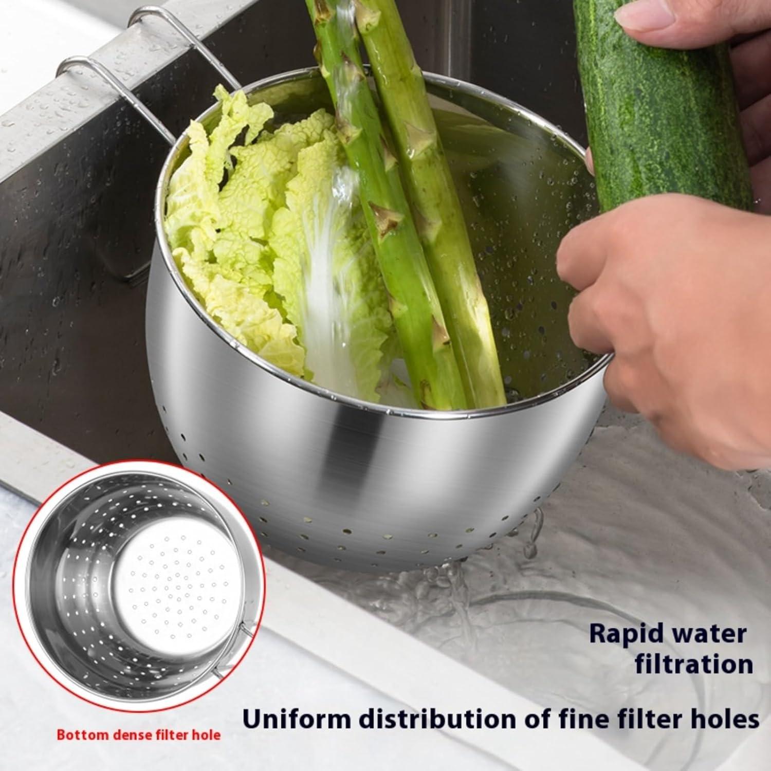 Colador Colgante Acero Inoxidable Jihocrex 21x10 cm Multifuncional