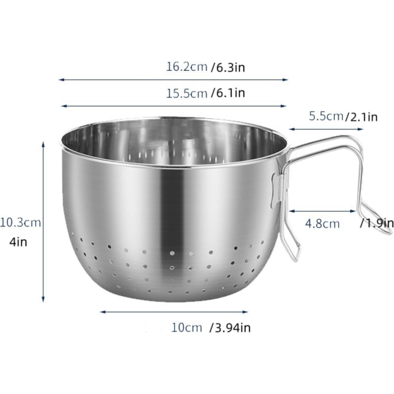 Colador Colgante Acero Inoxidable Jihocrex 21x10 cm Multifuncional