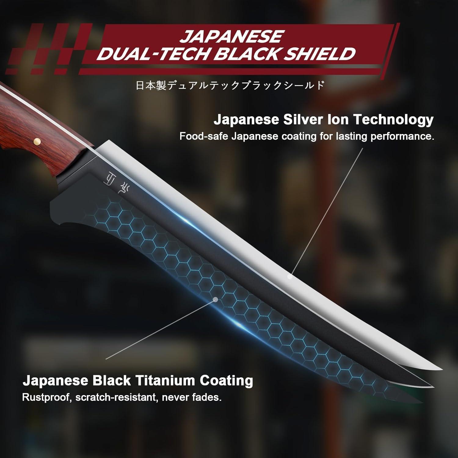 Cuchillo de Deshuesar DRGSKL 17.78 cm Acero ATS-34 Negro